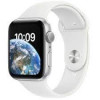 Apple Watch SE 2 GPS + Cellular 44mm Silver Aluminum Case with White Sport Band - S/M (MNU13)
