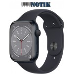 Apple Watch Series 8 GPS 41mm Midnight Aluminum Case w. Midnight Sport Band S/M (MNU73)