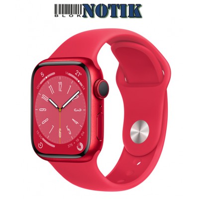 Apple Watch Series 8 41mm PRODUCT RED Aluminum Case with PRODUCT RED Sport Band MNUH3, MNUH3