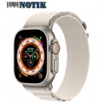 Apple Watch Ultra GPS + Cellular 49mm Titanium Case with Starlight Alpine Loop - Large (MQF13/MQFT3)