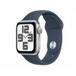Apple Watch SE 2 GPS 40mm Silver Aluminium Case Blue Sport Band S/M (MRE13)
