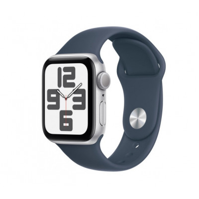 Apple Watch SE 2 GPS 40mm Silver Aluminium Case Blue Sport Band S/M MRE13, MRE13