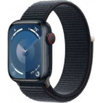 Apple Watch Series 9 LTE 41mm Midnight Aluminum Case with Midnight Sport Loop (MRHU3)