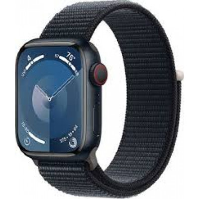 Apple Watch Series 9 LTE 41mm Midnight Aluminum Case with Midnight Sport Loop MRHU3, MRHU3