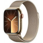 Apple Watch Series 9 LTE 41mm Gold S. Steel Case w. Gold Milanese Loop (MRJ73)