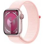 Apple Watch Series 9 LTE 45mm Pink Aluminum Case with Light Pink Sport Loop (MRMM3)