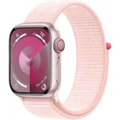 Apple Watch Series 9 LTE 45mm Pink Aluminum Case with Light Pink Sport Loop MRMM3, MRMM3