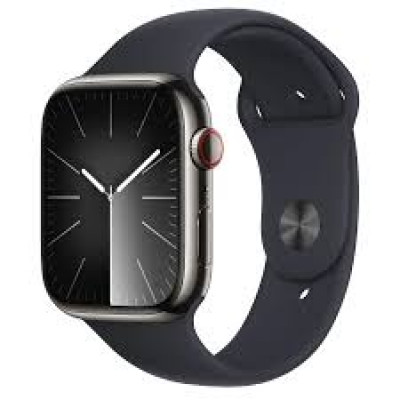 Apple Watch Series 9 LTE 45mm Graphite S. Steel Case w. Midnight S. Band - M/L MRMW3, MRMW3