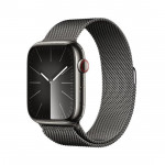 Apple Watch Series 9 GPS + Cellular 45mm Graphite Stainless Steel Case with Graphite Milanese Loop (MRMX3)