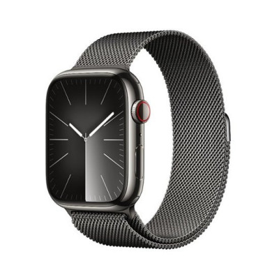Apple Watch Series 9 GPS + Cellular 45mm Graphite Stainless Steel Case with Graphite Milanese Loop MRMX3, MRMX3