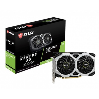 Видеокарта MSI GeForce GTX 1660 Ti VENTUS XS 6G OC, MSIGeForce-GTX1660Ti-VENTUS-XS-6G-OC