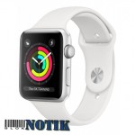 Apple Watch Series 3 GPS (MTEY2) 38mm Silver Aluminum Case with White Sport Band 