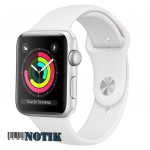 Apple Watch Series 3 42mm Silver Aluminum Case with White Sport Band MTF22