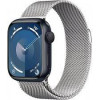 Apple Watch Series 9 GPS 41mm Midnight Aluminum Case Silver Milanese Loop (MTJN3)