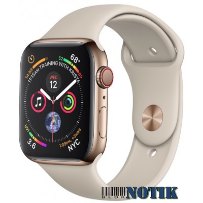 Apple Watch Series 4 GPS + LTE MTUR2/MTVN2 40mm Gold Stainless Steel Case with Stone Sport Band, MTUR2/MTVN2