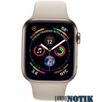 Apple Watch Series 4 GPS + LTE MTUR2/MTVN2 40mm Gold Stainless Steel Case with Stone Sport Band, MTUR2/MTVN2