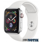 Apple Watch Series 4 GPS + LTE (MTUU2) 44mm Silver Aluminium Case with White Sport Band