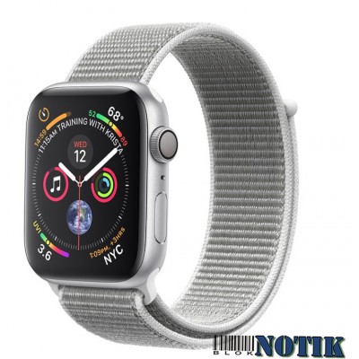 Apple Watch Series 4 GPS + LTE MTUX2 44mm Space Gray Aluminum Case with Black Sport Band Loop, MTUX2