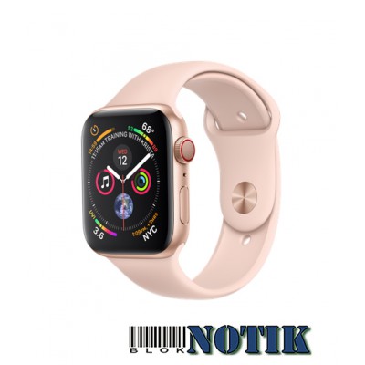 Apple Watch Series 4 GPS + Cellular 44mm Gold Aluminum Case with Pink Sand Sport Band, MTV02/ MTVW2