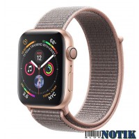 Apple Watch Series 4 GPS + LTE MTV12/MTVX2 44mm Gold Aluminum Case with Pink Sand Sport Band  Loop , MTV12/MTVX2
