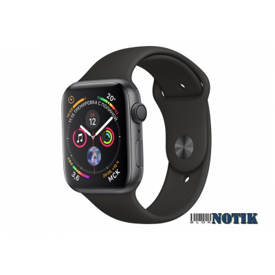 Apple Watch Series 4 GPS + LTE MTV52 44mm Space Black Stainless Steel Case with Black Sport Band, MTV52