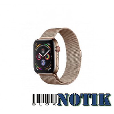 Apple Watch Series 4 GPS + LTE MTV82 44mm Gold Stainless Steel Case with Gold Milanese Loop , MTV82/MTX52