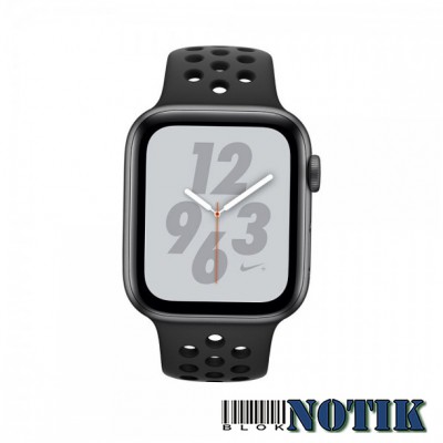 Apple Watch Nike+ Series 4 GPS + LTE MTXC2/MTXK2 44mm Silver Aluminum Case with Pure Platinum/Black Nike Sport Band, MTXC2/MTXK2