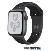 Apple Watch Nike+ Series 4 GPS + LTE MTXC2/MTXK2 44mm Silver Aluminum Case with Pure Platinum/Black Nike Sport Band, MTXC2/MTXK2