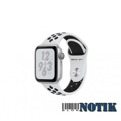 Apple Watch Nike+ Series 4 GPS MU6H2 40mm Silver Aluminum Case with Pure Platinum/Black Nike Sport Band, MU6H2