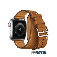 Apple Watch Hermès GPS + LTE MU6P2 40mm Stainless Steel Case with Fauve Barenia Leather Double Tour , MU6P2