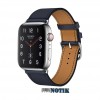  Apple Watch Hermes Series 4 GPS + LTE (MU6W2) 44mm Stainless Steel Case with Bleu Indigo Swift Leather Single Tour