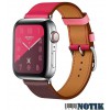 Apple Watch Hermès GPS + LTE (MU702) 40mm Stainless Steel Case with Bordeaux/Rose Extreme/Rose Azalee Swift Leather Single Tour 