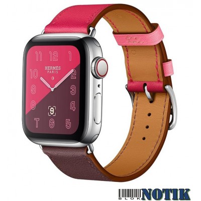 Apple Watch Hermès GPS + LTE MU702 40mm Stainless Steel Case with Bordeaux/Rose Extreme/Rose Azalee Swift Leather Single Tour , MU702