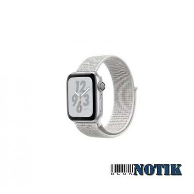 Apple Watch Nike+ Series 4 GPS MU7F2 40mm Silver Aluminum Case with Summit White Nike Sport Loop, MU7F2