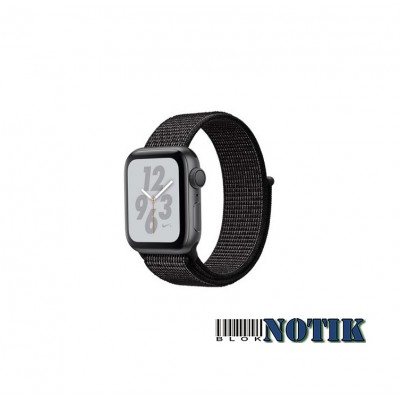 Apple Watch Nike+ Series 4 GPS MU7G2 40mm Space Gray Aluminum Case with Black Nike Sport Loop, MU7G2
