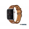 Apple Watch Hermès GPS + LTE (MU9D2) 44mm Stainless Steel Case with Fauve Grained Barenia Leather Single Tour Rallye 
