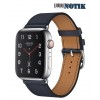 Apple Watch Hermes Series 4 GPS + LTE (MUH02) 44mm Stainless Steel Case with Bleu Lin/Craie/Bleu/Nord Swift Single Tour