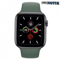 Apple Watch Series 5 GPS MWT52 44mm Space Gray Aluminum Case with Pine Green Sport Band, MWT52