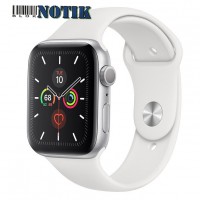 Apple Watch Series 5 GPS MWVD2 44mm Silver Aluminum Case with White Sport Band , MWVD2