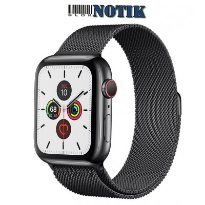 Apple Watch Series 5 44 GPS + LTE S.Black Stainless Steel Case & S.Black Milanese Loop MWWL2 MWW82, MWWL2 MWW82