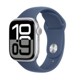 Apple Watch Series 10 GPS 46mm Silver Alu. Case w. Denim Sport Band - M/L (MWWM3)