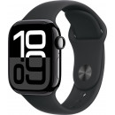 Apple Watch Series 10 GPS 46mm Jet Black Aluminum Case + Black Sport Band M/L (MWWQ3)