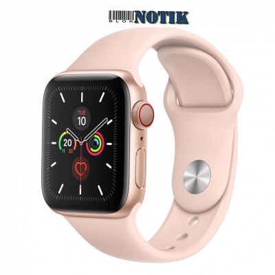 Apple Watch Series 5 GPS + LTE MWX22 40mm Gold Aluminum Case with Pink Sand Sport Band, MWX22
