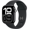Apple Watch Series 10 LTE 42mm Jet Black Alu. Case w. Black Sport Band - S/M (MWX63)