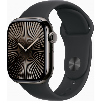 Apple Watch Series 10 GPS + Cellular 42mm Slate Titanium Case with Black Sport Band M/L MWXH3, MWXH3 Apple Watch Series 10 GPS + Cellular 42mm Slate Titanium Case with Black Sport Band M/L MWXH3, MWXH3