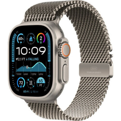 Apple Watch Ultra 2 2024 GPS + Cellular 49mm Natural Titanium Case with Natural Titanium Milanese Loop - Medium MX5R3, MX5R3 Apple Watch Ultra 2 2024 GPS + Cellular 49mm Natural Titanium Case with Natural Titanium Milanese Loop - Medium MX5R3, MX5R3