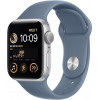 Apple Watch SE 2 GPS 44mm Silver Aluminium Case w. Denim Sport Band - M/L (MXER3)