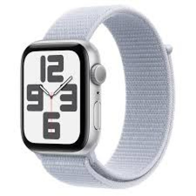 Apple Watch SE 2 2024 GPS 44mm Silver Aluminium Case with Blue Cloud Sport Loop MXET3, MXET3 Apple Watch SE 2 2024 GPS 44mm Silver Aluminium Case with Blue Cloud Sport Loop MXET3, MXET3