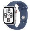 Apple Watch SE 2 2024 GPS + Cellular 44mm Silver Aluminum Case with Denim Sport Band - M/L (MXG53-MXGQ3)