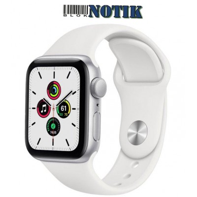 Apple Watch Series SE GPS MYDM2 40mm Silver Aluminium Case with White Sport Band, MYDM2